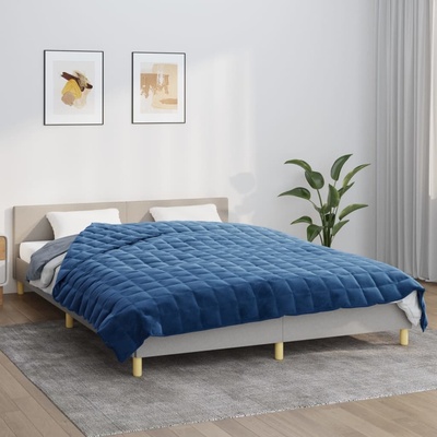 vidaXL Zátěžová deka modrá 11 kg textil 220x235