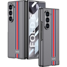 Protemio 84966 GKK LEATHER Kryt se sklem Samsung Galaxy Z Fold6 5G TRICOLOUR GREY