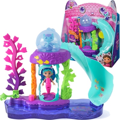 Gabby’s Dollhouse barevné akvárium herní set s panenkou Gabi a Syrenkočkou