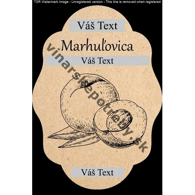 Etiketa marhuľovica vz6