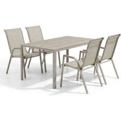 Vikio Zahradní jídelní set 150x90 pro 4 osoby bežová AZS156BE-4