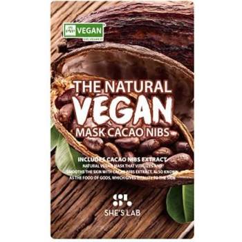Image 1 of SHE'S LAB Веган маска за лице с какаови зърна SHE'S LAB THE NATURAL VEGAN MASK CACAO NIBS 20 ml