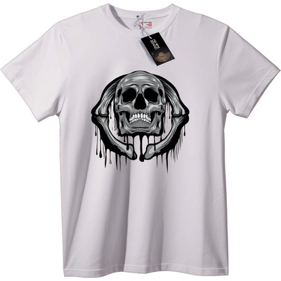 NOONEBRAND Тениска Готик Череп - S, White