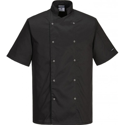 Portwest Cumbria Chefs C733 krátky rukáv čierny XS