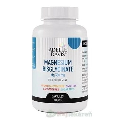 Adelle Davis Magnesium Bisglycinate 60 kapslí
