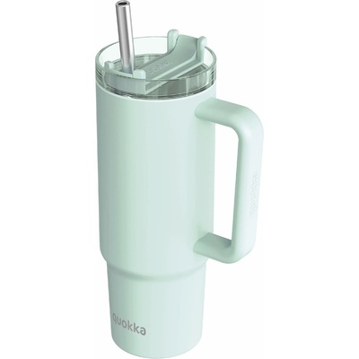 Quokka Nerezový termohrnek s brčkem Stream Zelená 1200 ml