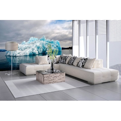 DIMEX ART Самозалепваща се флизелинова фототапета син ледник 375 x 250 см