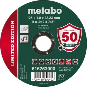 Metabo Режещ диск Inox 125x1.0x22.23 616263000 (616263000)