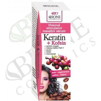 BC Bione Cosmetics vlasové stimulačné masážne serum Keratin + Kofein 215 ml