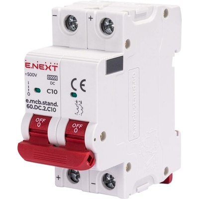 E.NEXT Jistič DC C10 10A 2p 500V DC 6 kA