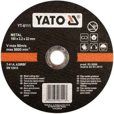 Yato Kotouč na kov 125 x 22 x 1,2 mm