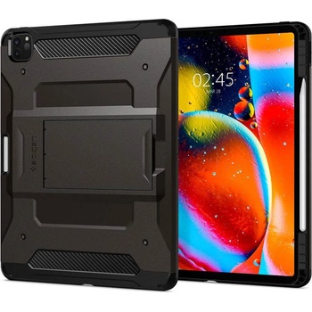 Spigen Tough Armor Pro Case - хибриден кейс с най-висока степен на защита за iPad Pro 12.9 (2020) (тъмнозелен)