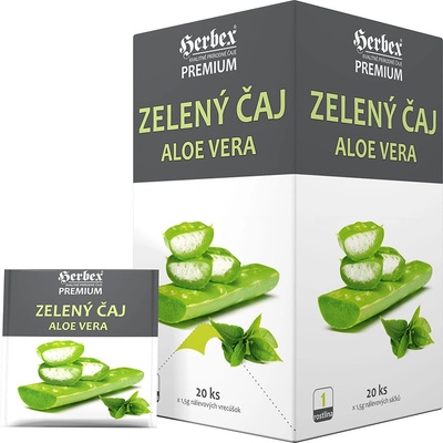Herbex Zelený čaj s ALOE VERA 20 x 1,5 g