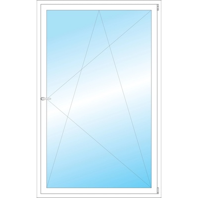 Okna Hned Plastové okno 1200 x 1900 mm bílé otevíravé a sklopné pravé