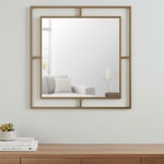 TopMebel Алуминиево стеннo огледало Corner TopMebel в златист цвят 58, 6x2x58, 6cm