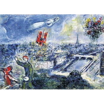 Image 1 of EUROGRAPHICS - Puzzle Chagall: View of Paris - 1 000 piese