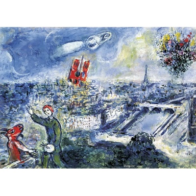 EUROGRAPHICS - Puzzle Chagall: View of Paris - 1 000 piese