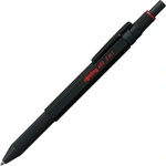 rOtring 600 3-in-1 writing instrument with ballpoint pen and mechanical pencil | Ballpoint pen with 2 fine tips (black and red ink) | 1 mechanical pencil with tip (0.5 mm lead) | Black - 2164108 (2164108)