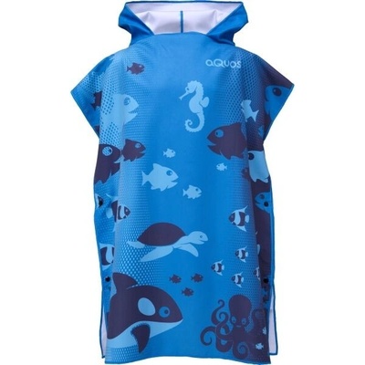 AQUOS SEA PONCHO Dětské pončo z rychleschnoucího materiálu modrá – Zboží Dáma