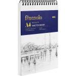 Deli Deli Finenolo, A4, изправен, 160 g/m2, къса страна на спиралата, бяла хартия за рисуване DEC276 (DEC276)