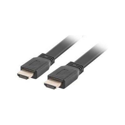 Lanberg Кабел Lanberg HDMI M / M V2.0 cable, 0.5 м, 4K, Плосък, Черен, CA-HDMI-21CU-0005-BK