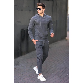 Madmext Мъжки спортен екип 48224692-3 - Сив 289152 (289152_Черно)