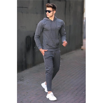 Madmext Мъжки спортен екип 48224692-3 - Сив 289152 (289152_Черно)