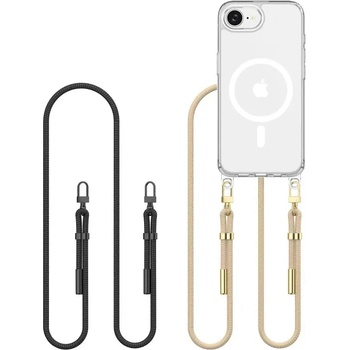 Tech-Protect Калъф Tech-Protect FlexAir Chain MagSafe за iPhone 16e - черен/бежов (5906302360345)