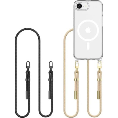 Tech-Protect Калъф Tech-Protect FlexAir Chain MagSafe за iPhone 16e - черен/бежов (5906302360345)