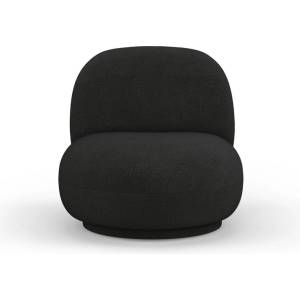 Micadoni Черно кресло от плат букле Chuck - Micadoni Home (MIC_ARM_186_F1_CHUCK9)