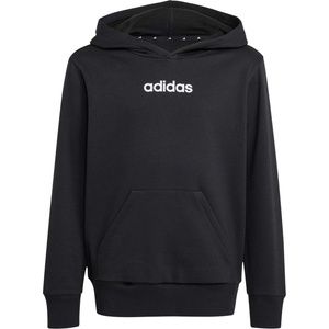 Adidas Детски суичър adidas Kid's LIN FL Hoody Hoodie - Black / White - размер 176 (EU) (704-6098-0115)