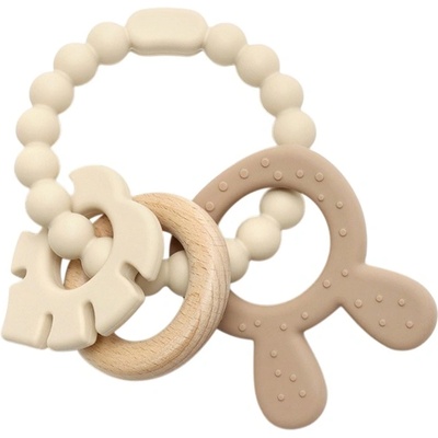 Lorelli Силиконова гризалка с бук Lorelli Premium - Зайче, Natural Beige (10210850005)