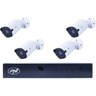PNI House IP710 4x8MP 30m 4K PoE NVR Комплект с CAT6 Кабели (PNI-IP710-4I8)