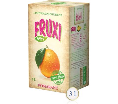 Fruxi pomaranč 100% šťava 3000 ml