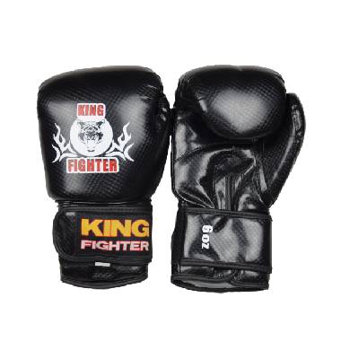 King Fighter Dětské boxerské rukavice černé carbon váha/velikost: 8