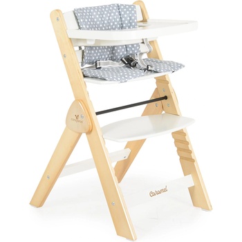 Cangaroo Дървен стол за хранене Caramel бял (111991)