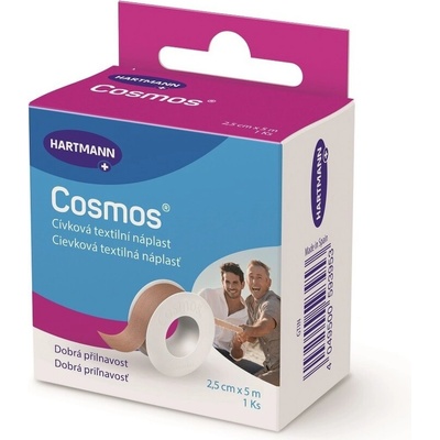 Cosmos textilní náplast cívka 2,5 cm x 5 m 1 ks
