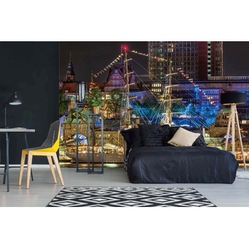 DIMEX ART s. r. o Самозалепваща се флизелинова фототапета лодка в пристанището 375 x 250 см