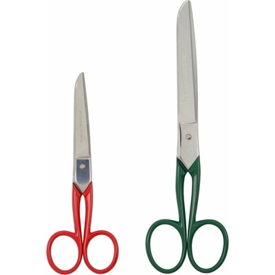 House Doctor Kovové nožnice Red/Green – sada 2 ks