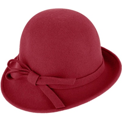 Fiebig Headwear since 1903 Dámský plstěný klobouček Cloche červený