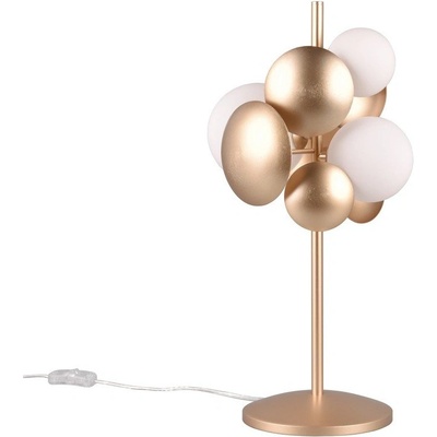 Trio Select Настолна лампа със стъклен абажур в златисто и бяло (височина 50 cm) Bubble - Trio Select (517400379)