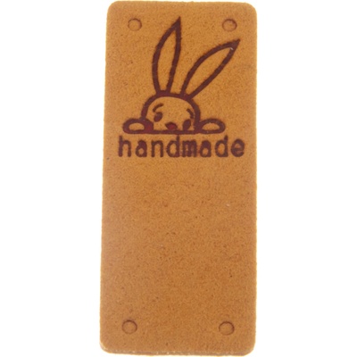 Nášivka HAND MADE králík 50x20mm Varianta: okrová
