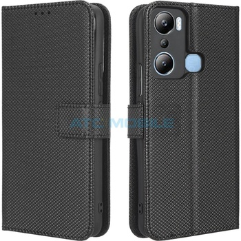 Pouzdro Shield4U Infinix Hot 20i X665E Diamond Texture otevírací, černé