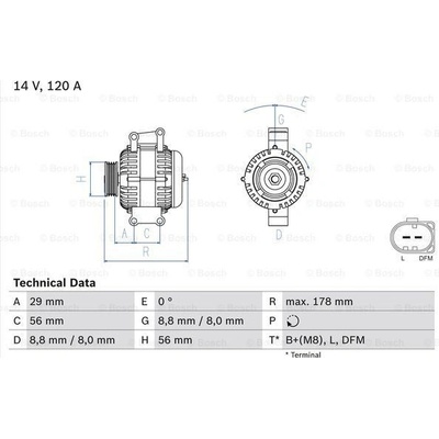 Alternátor BOSCH 0 986 046 160