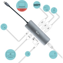 i-Tec USB-C Metal Nano Docking Station 4K HDMI LAN + Power Delivery 100 W C31NANODOCKLANPD