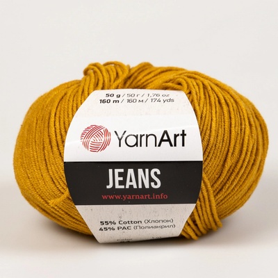 Jeans 84 hořčicová YarnArt