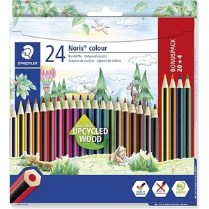 STAEDTLER Цветни моливи Noris от рециклирано дърво комплект (20+4) (185 C24P)