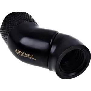 Alphacool Ъглов адаптер Alphacool Eiszapfen 2x45°, G1/4, черен мат (AC-1011179)