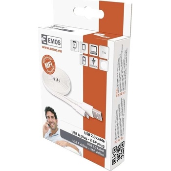 Emos SM7013W USB 2.0 A/M - i16P/M, 1m, bílý