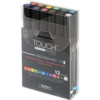Akrylové fixy TOUCH Opaque tenké, 12 ks